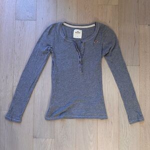 Vintage Hollister Henley top gray